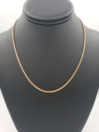 14K Gold- Solid Wheat Chain (Rose Gold) Fantastic NYC