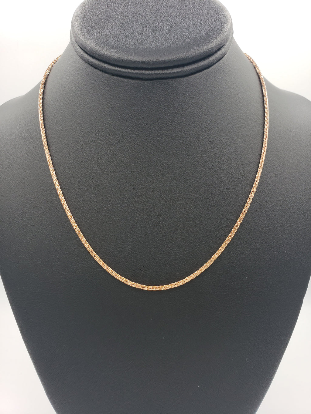 14K Gold- Solid Wheat Chain (Rose Gold) Fantastic NYC