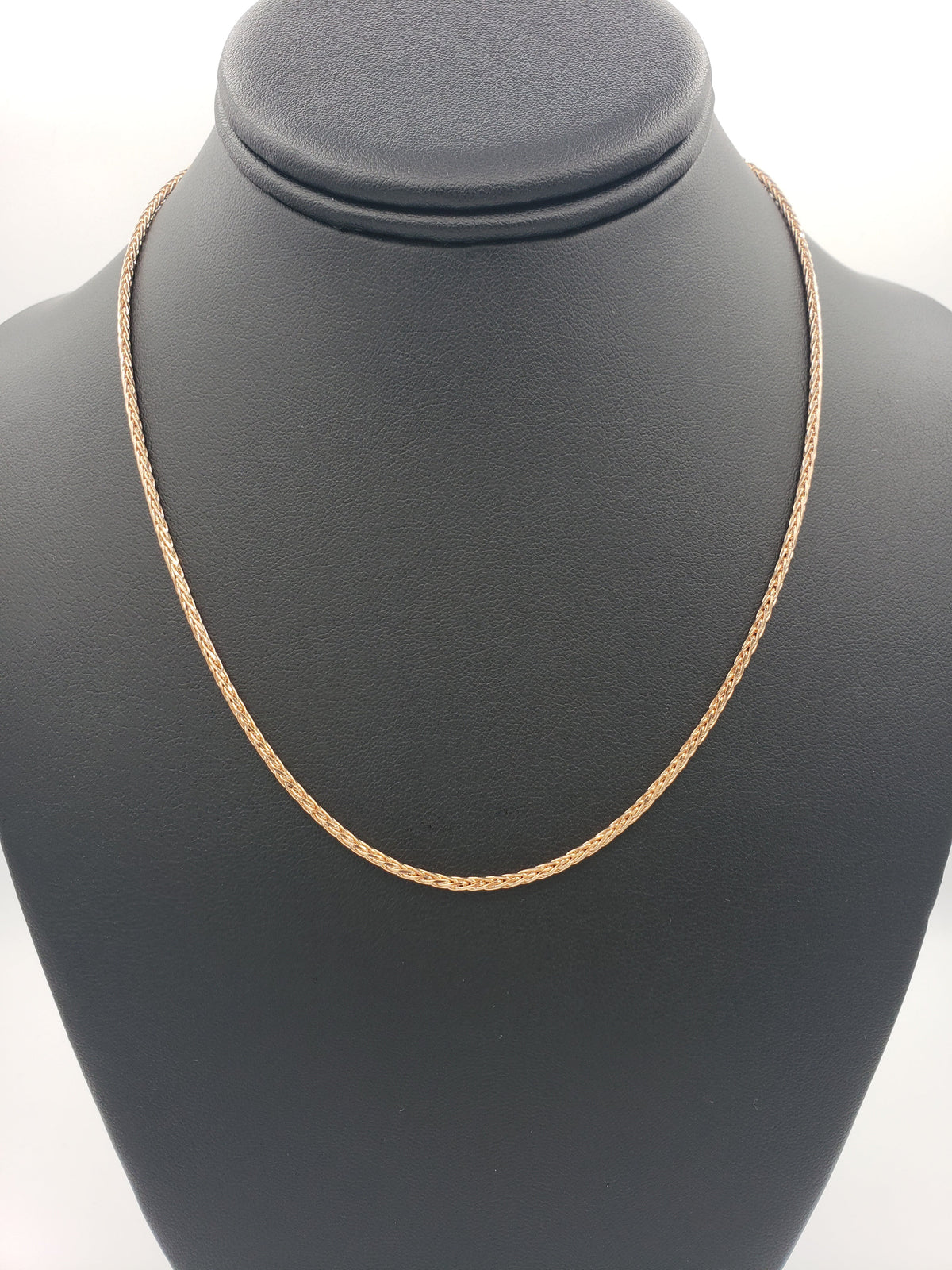 14K Gold- Solid Wheat Chain (Rose Gold) Fantastic NYC