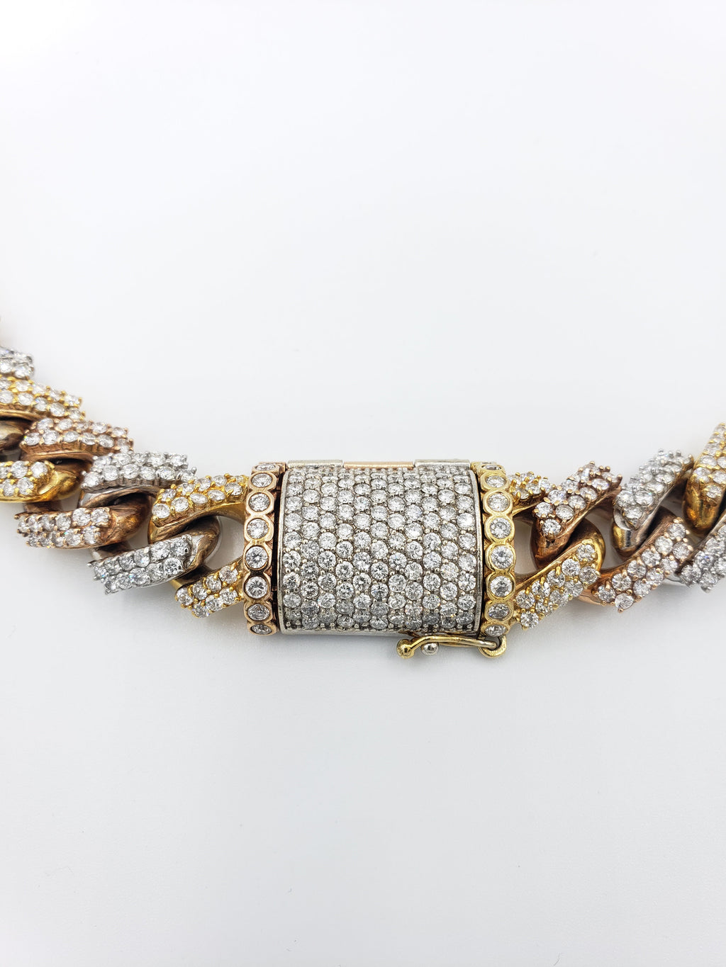 14K Gold- Diamond Miami Cuban Chain Tri-Color (331 Grams) Fantastic NYC