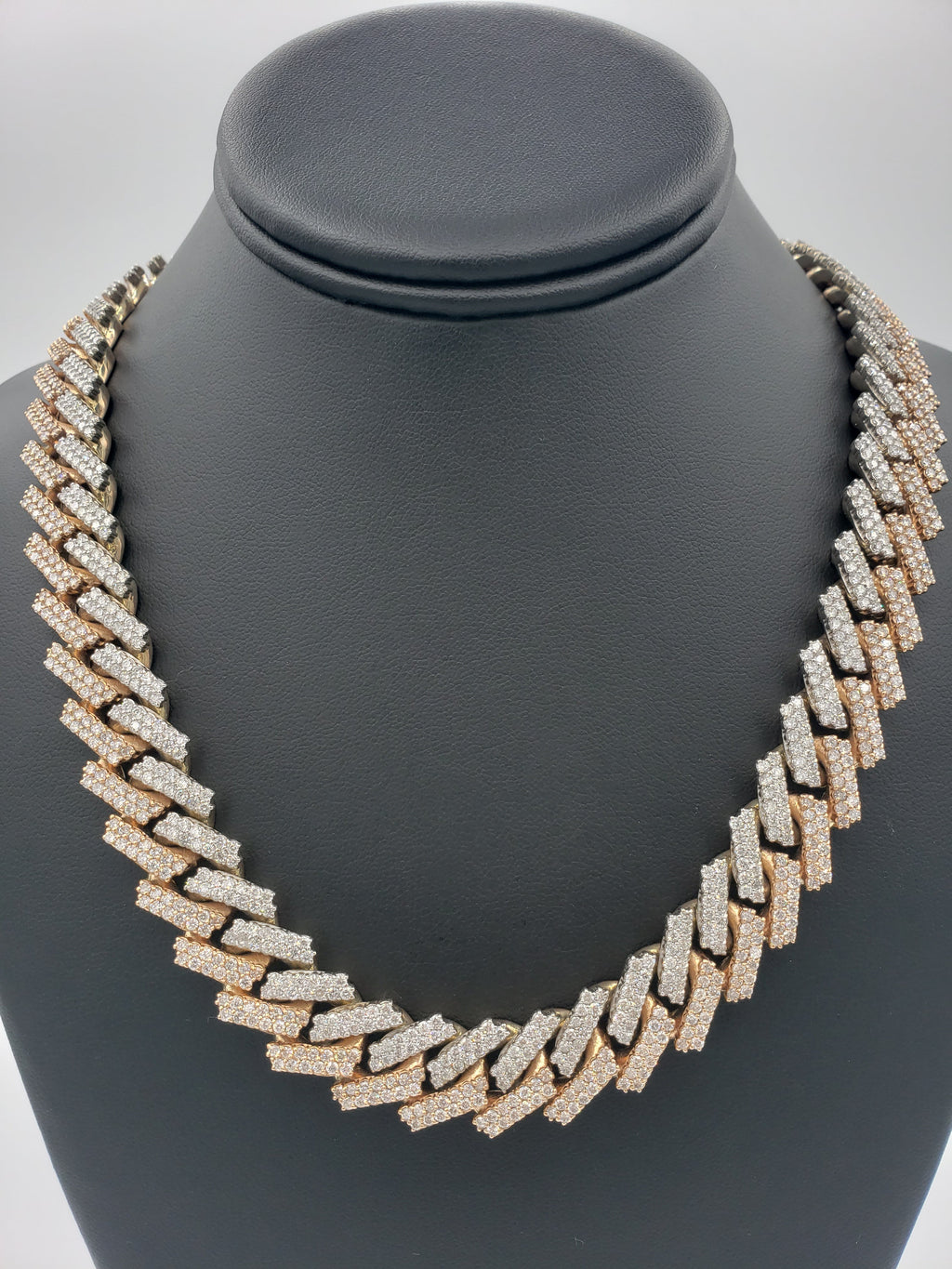 14K Gold- Diamond Miami Cuban Two-Tone Chain (325 Grams) Fantastic NYC