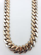 14K Gold- Diamond Miami Cuban Two-Tone Chain (325 Grams) Fantastic NYC