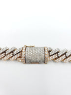 14K Gold- Diamond Miami Cuban Two-Tone Chain (325 Grams) Fantastic NYC