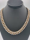 14K Gold- Diamond Miami Cuban Chain Tri-Color (264 Grams)