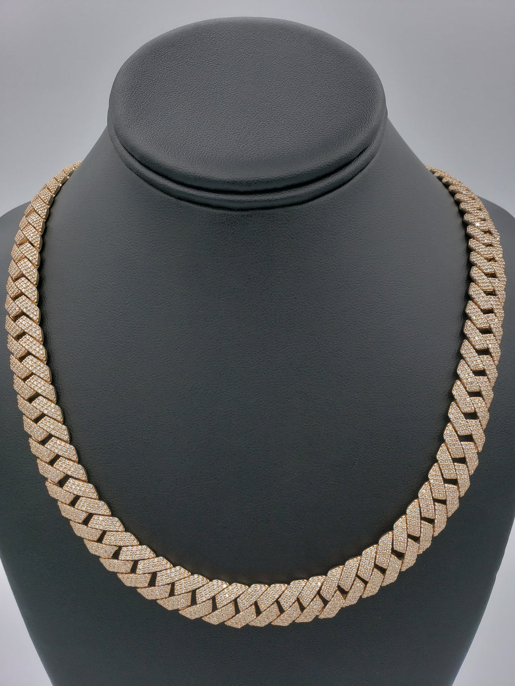 14K- Gold Diamond Miami Cuban Rose Gold Chain (185 Grams) Fantastic NYC