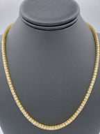 14K Gold- Diamond Tennis Chain 24.7 Grams Fantastic NYC
