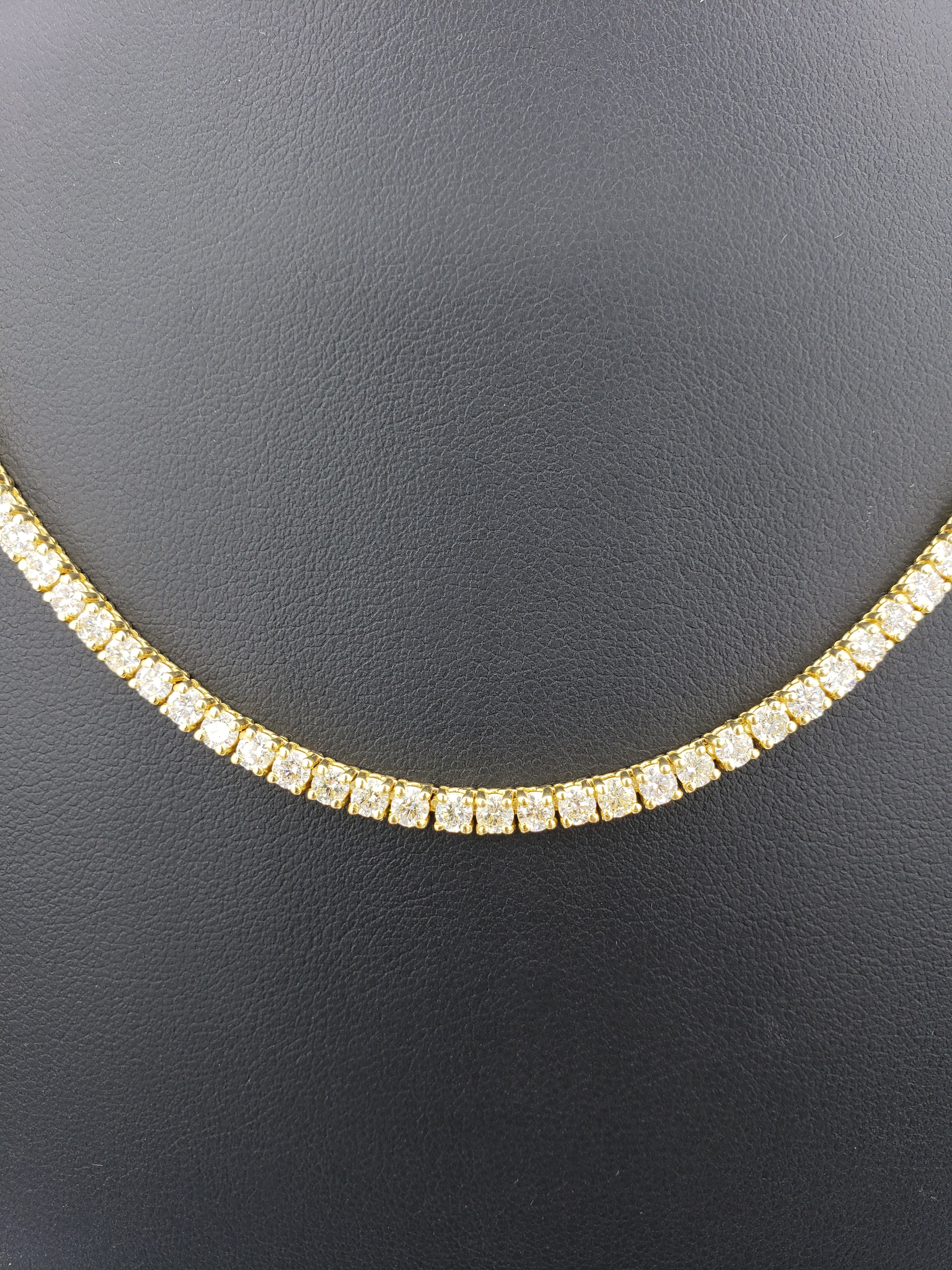 14K Gold- Diamond Tennis Chain 46.8 Grams Fantastic NYC