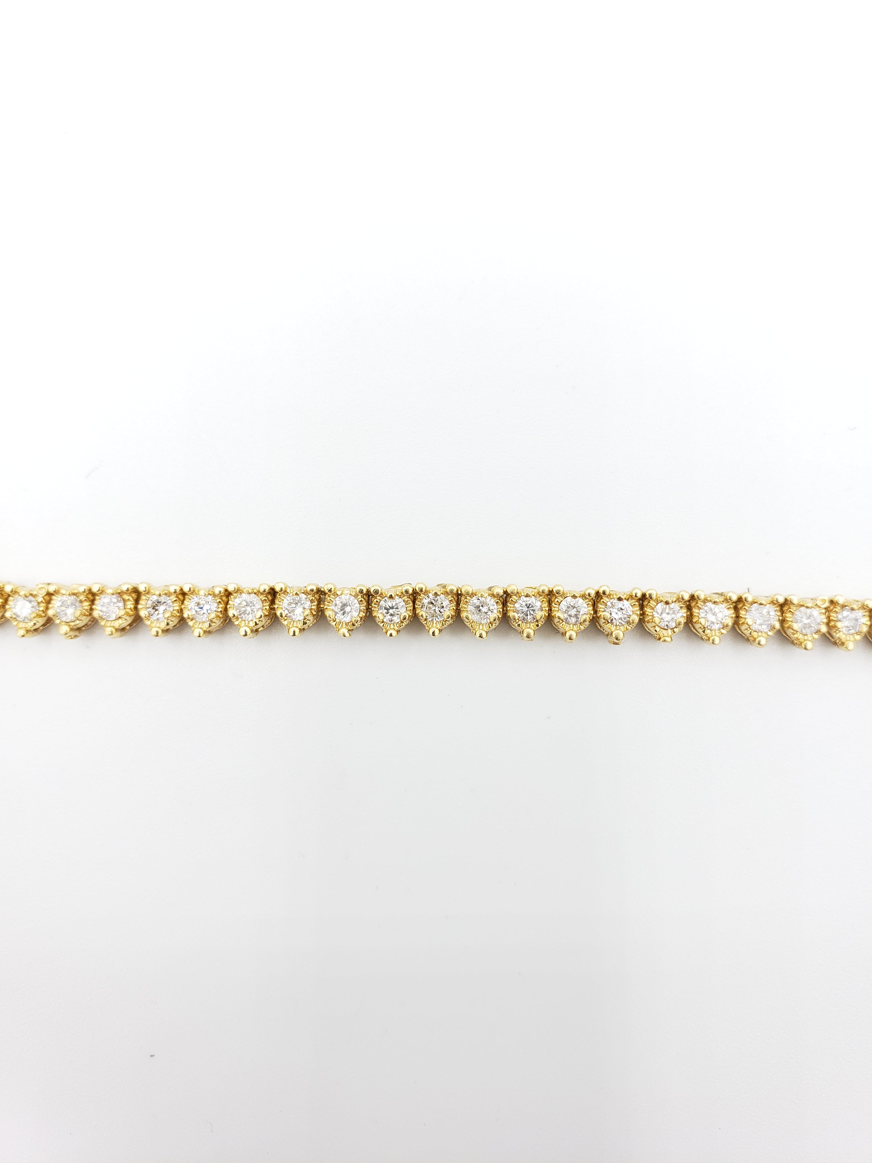 14K Gold- Diamond Pointer Tennis Chain 40.3 Grams Fantastic NYC