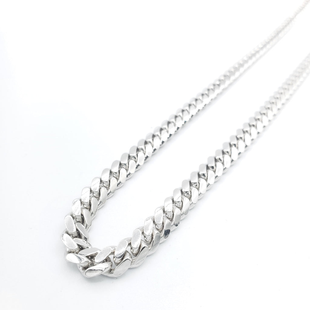 14K Gold- Solid Miami Cuban Chain (White Gold) Fantastic NYC