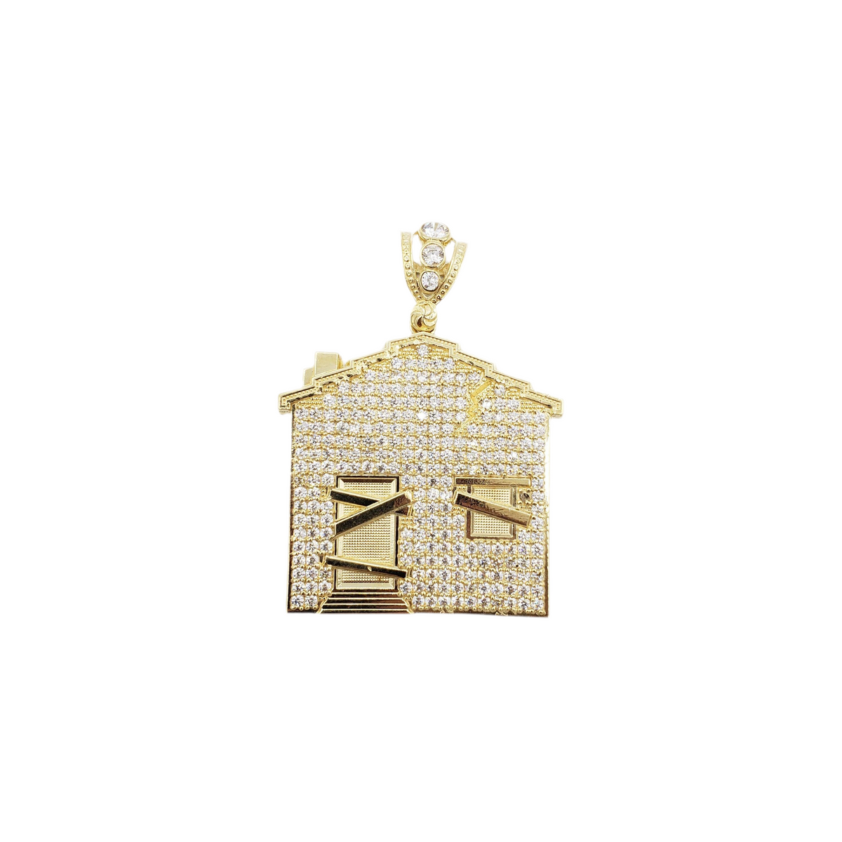 14K Gold- Trap House Pendant Fantastic Jewelry NYC