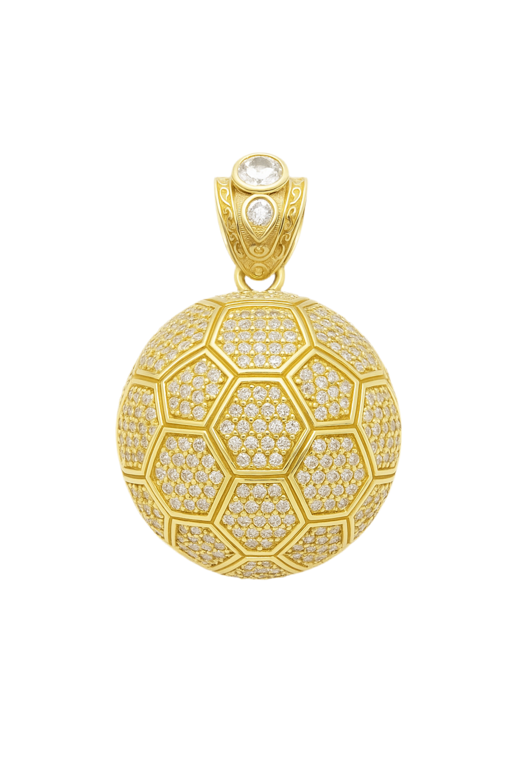 14K Real Gold Soccer Ball Pendant – For the Passion of the Game Fantastic Jewelry NYC