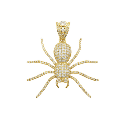 14K Real Gold Spider Pendant – Mysterious. Bold. Unforgettable Fantastic Jewelry NYC
