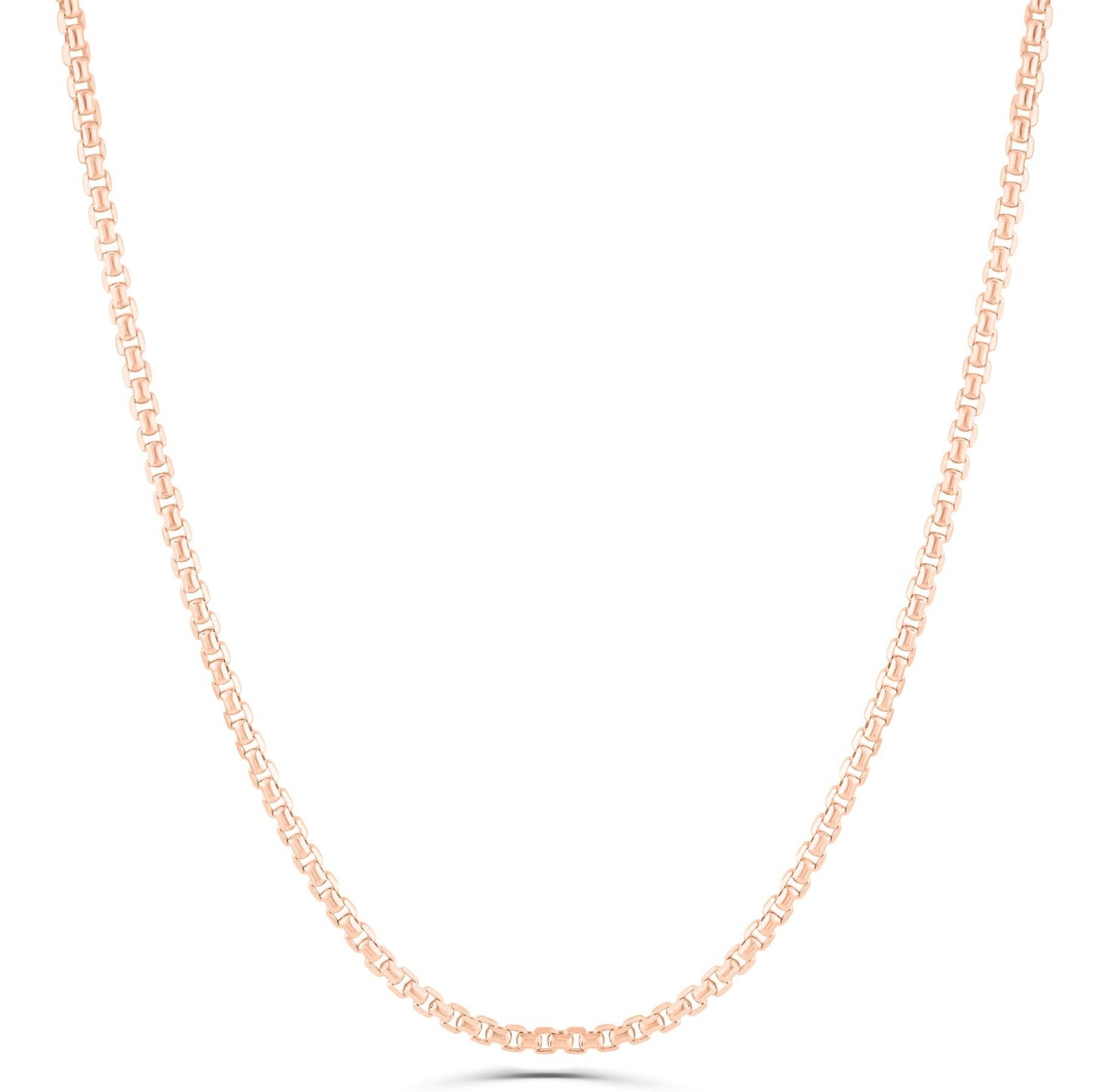 14K Gold- Hollow Box Chain (Rose Gold)