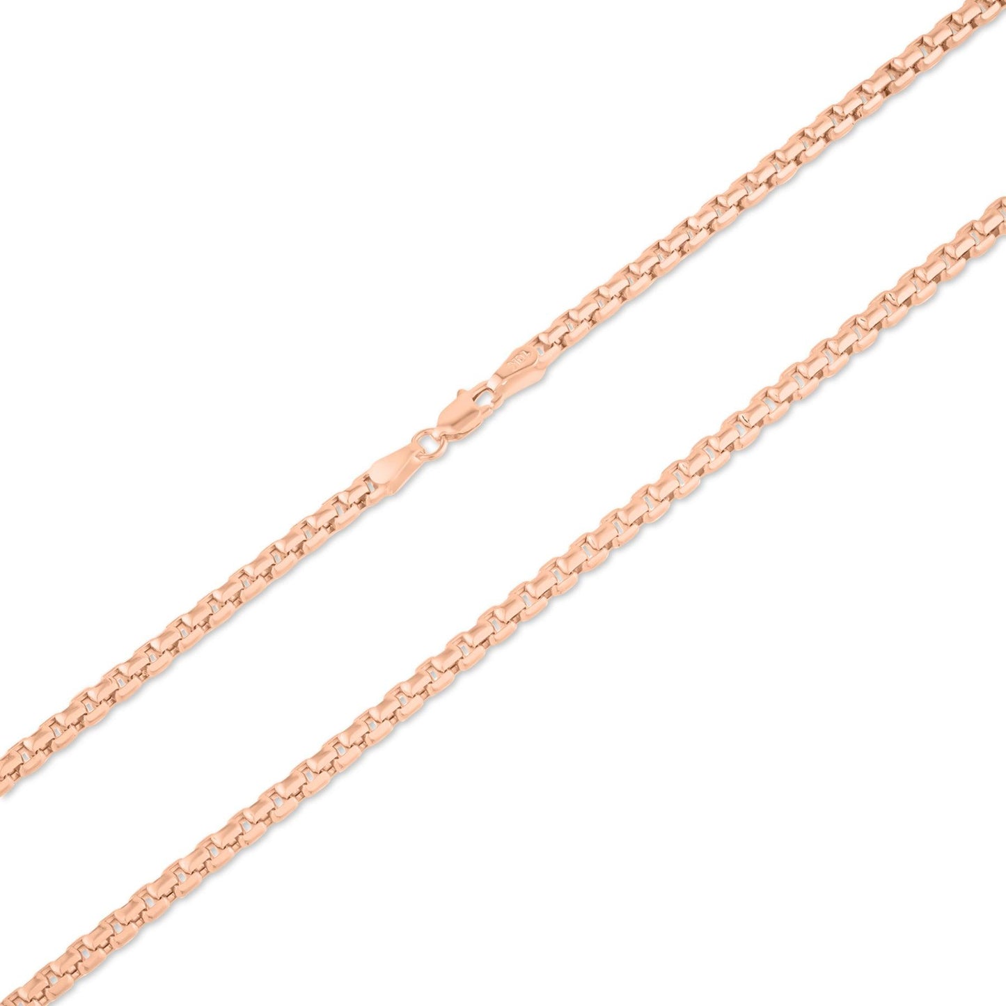 14K Gold- Hollow Box Chain (Rose Gold) Fantastic Jewelry NYC