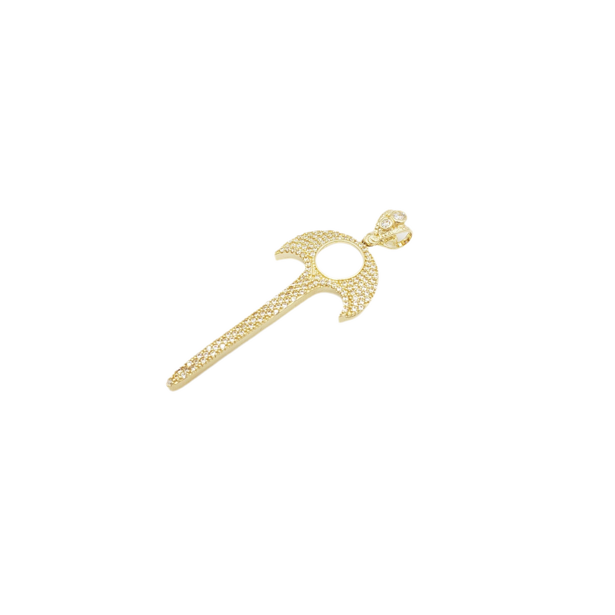 Train Key Pendant in 14K Yellow Gold – Made in Italy Fantastic Jewelry NYC