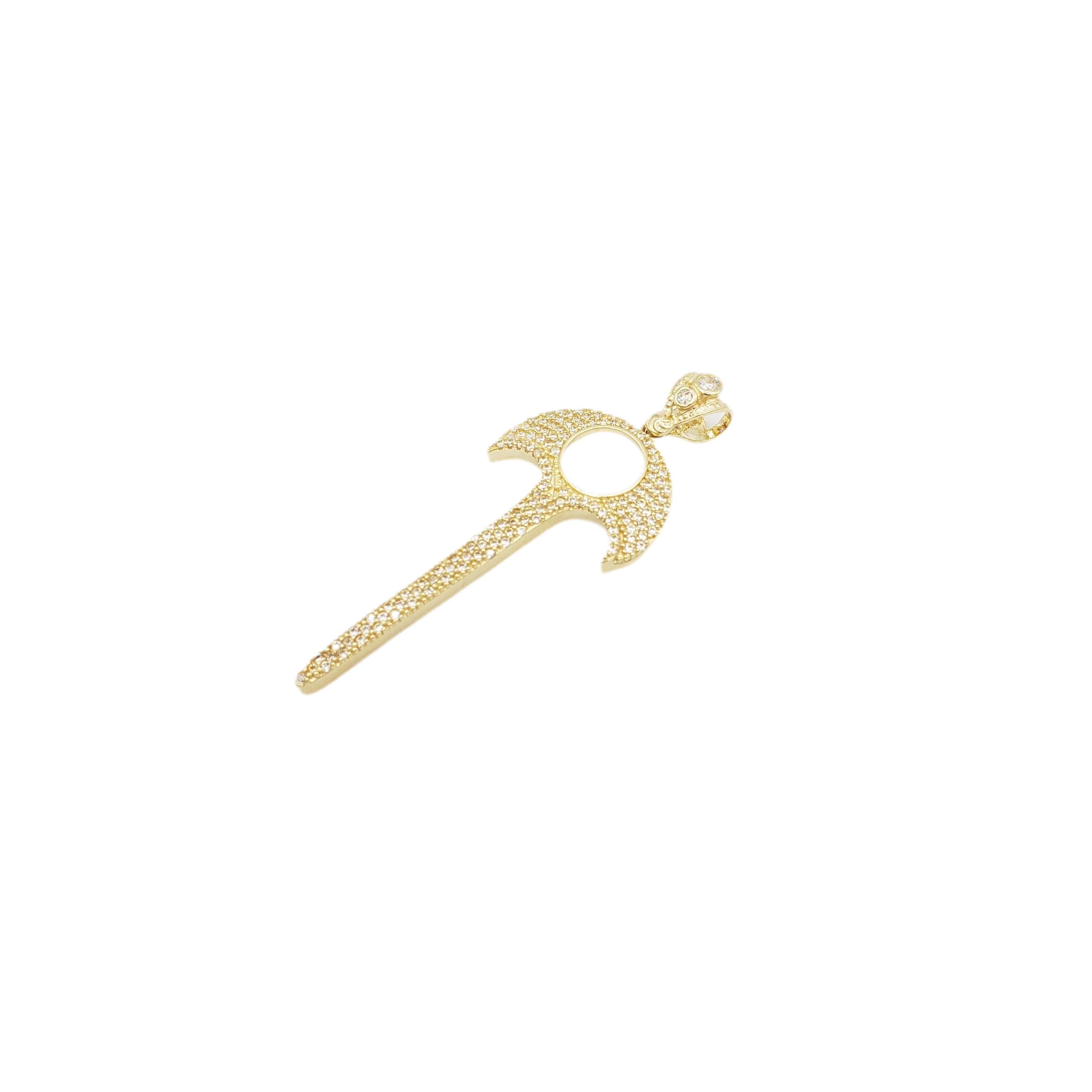 Train Key Pendant in 14K Yellow Gold – Made in Italy Fantastic Jewelry NYC