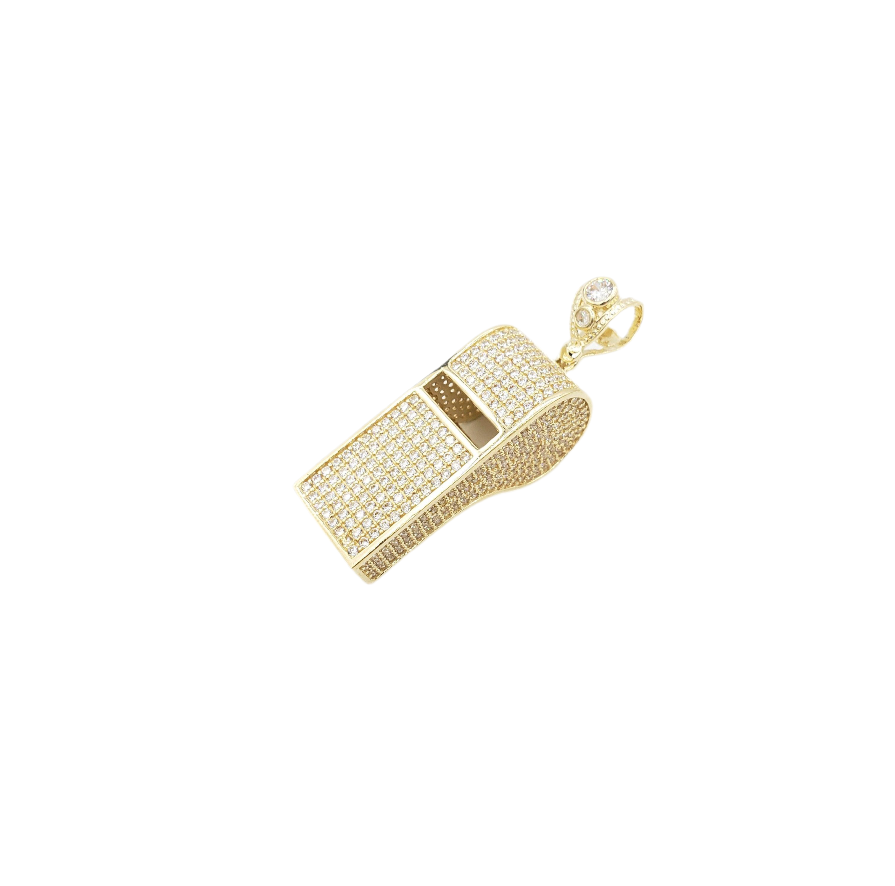 14K Gold- Whistle Pendant Fantastic Jewelry NYC