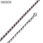 925 Sterling Gun Metal Plated Battuta Rope 180 3.7mm Chain or Bracelet - CH961 Fantastic NYC
