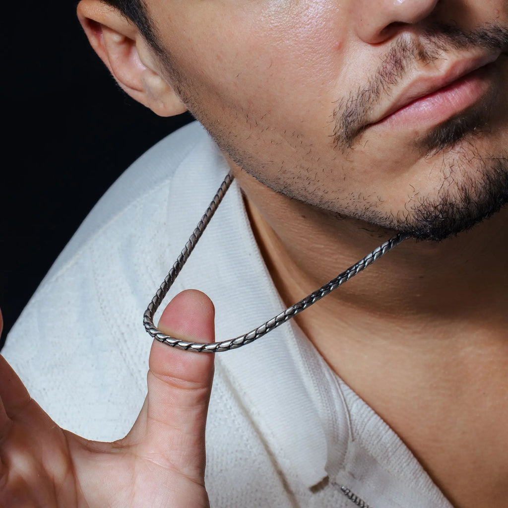 925 Sterling Gun Metal Plated Battuta Rope 180 3.7mm Chain or Bracelet - CH961 Fantastic NYC