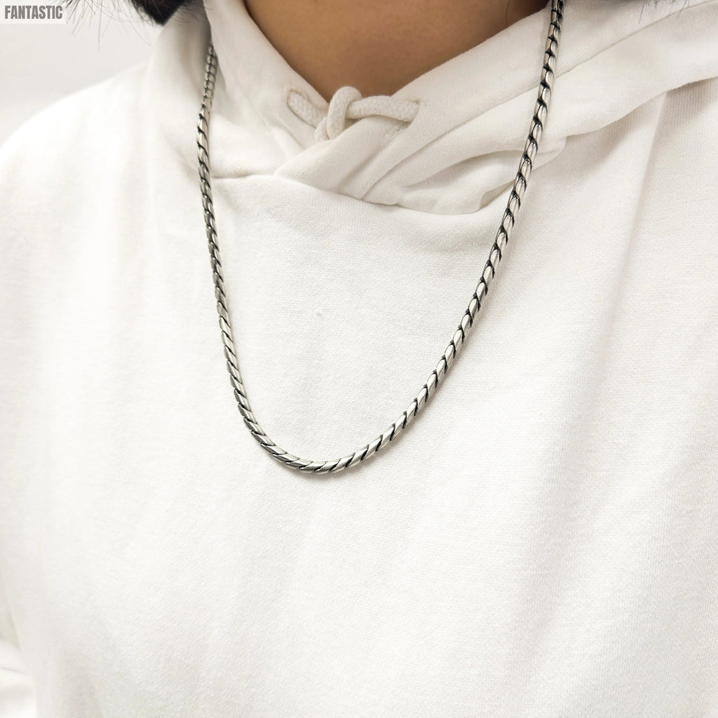 925 Sterling Gun Metal Plated Battuta Rope 180 3.7mm Chain or Bracelet - CH961 Fantastic NYC