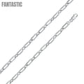 925 Sterling Silver Alternating Link Paperclip Chain