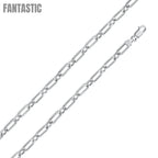 Rhodium Plated 925 Sterling Silver Paperclip Alternating Link Chain 6mm - CH541 RH | Silver Palace Inc. #plating_rhodium