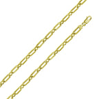 Silver 925 Gold Plated Paperclip Alternating Link Chain 6mm - CH541 GP | Silver Palace Inc. #plating_gold