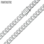 925 Sterling Silver Baguette CZ Encrusted Curb Chain or Bracelet Fantastic NYC