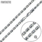 Silver 925 Platinum Plated Barrel Crystal Chain 4mm - CH472 PL | Silver Palace Inc. #plating_platinum