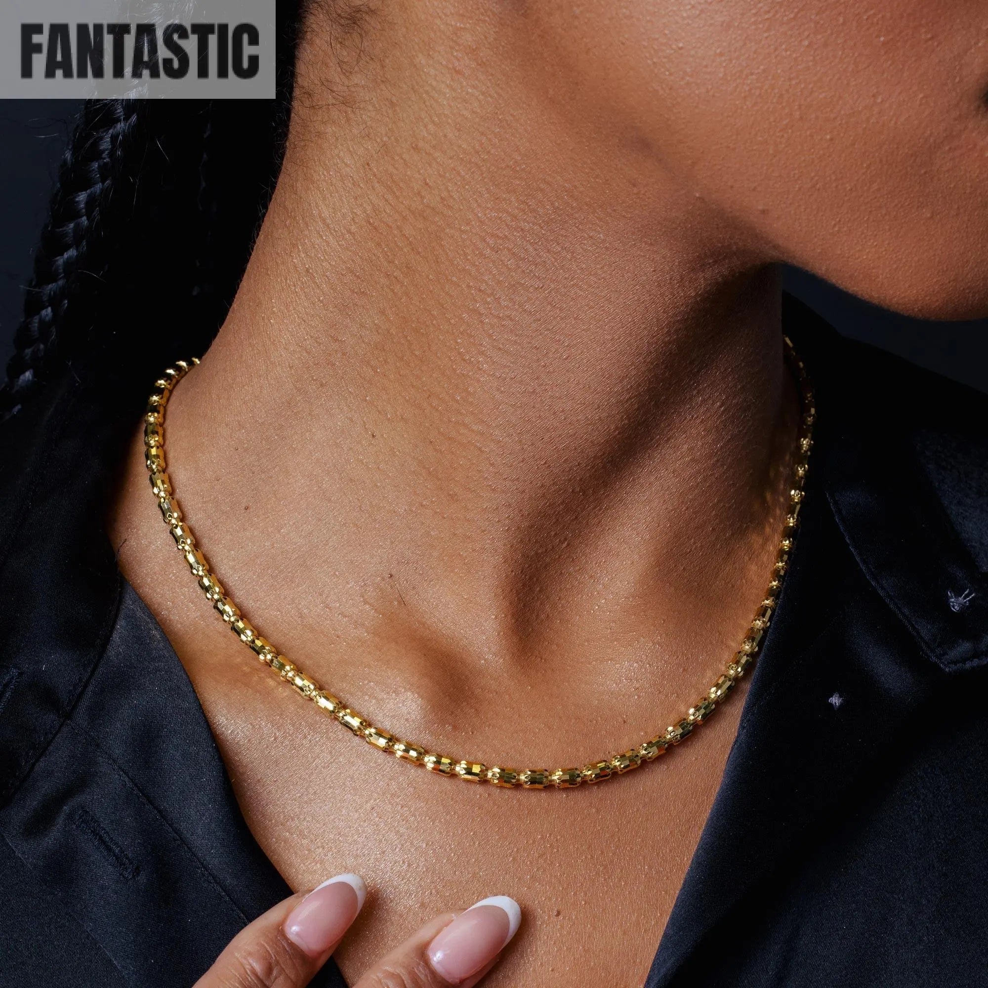 925 Sterling Silver Barrel Crystal Chain Fantastic NYC