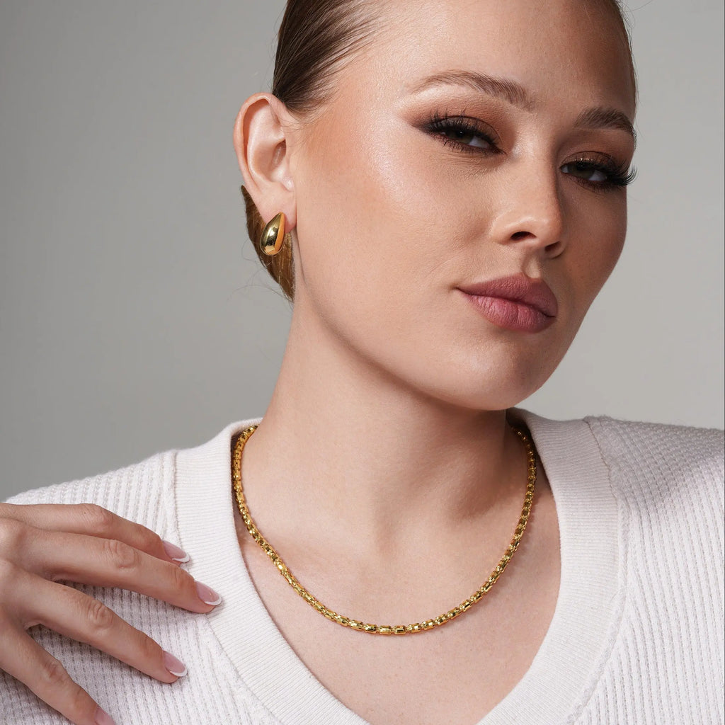 925 Sterling Silver Barrel Crystal Chain Fantastic NYC
