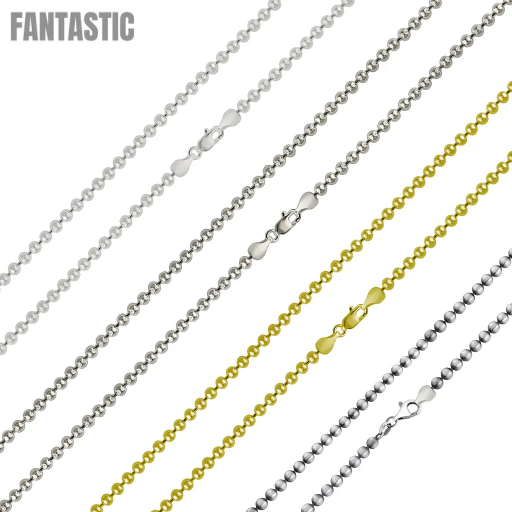 925 Sterling Silver Bead Chain Fantastic NYC