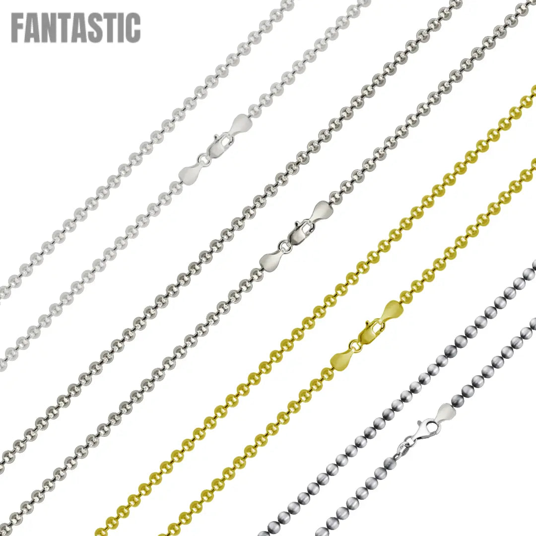 925 Sterling Silver Bead Chain Fantastic NYC