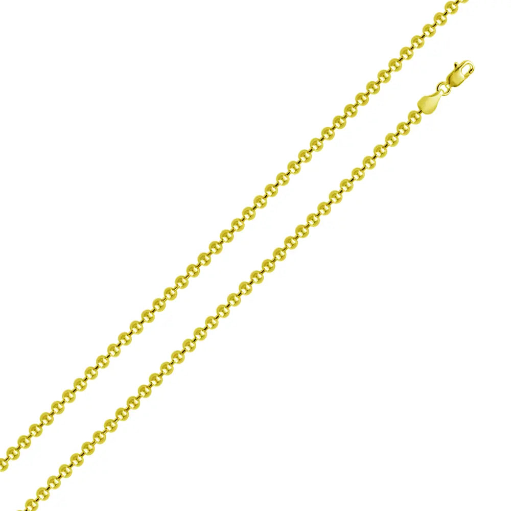 Gold Plated Bead 150 Chain 1.5mm - CH112 GP | Silver Palace Inc.  #plating_gold