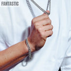 925 Sterling Silver CZ Encrusted Curb Chain or Bracelet Fantastic NYC