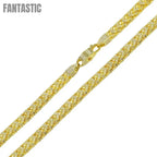 Silver 925 Gold Plated CZ Encrusted Franco Chains 5mm - CHCZ102 GP | Silver Palace Inc. #plating_gold