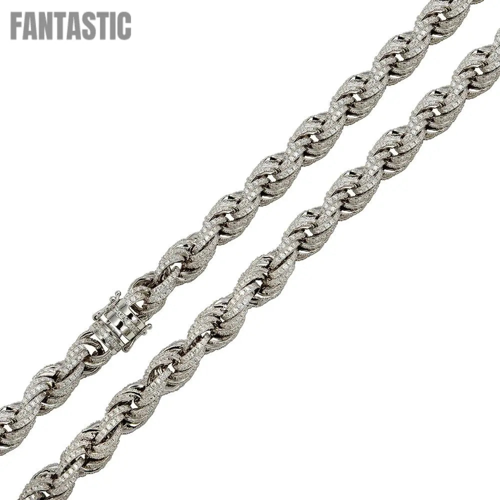 925 Sterling Silver CZ Encrusted Rope Chain or Bracelet Fantastic NYC