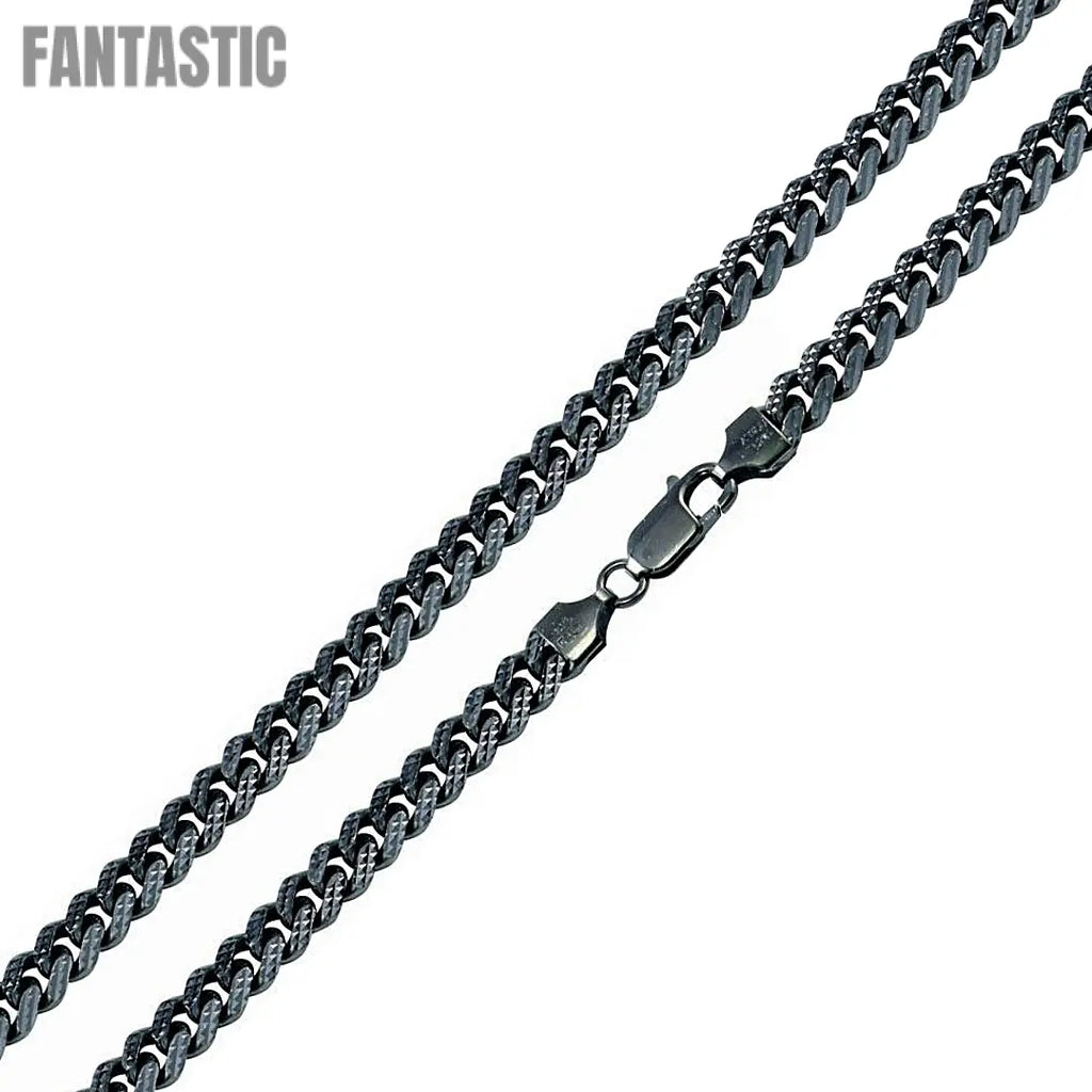 925 Sterling Silver Curb Pyramid Pave Chain or Bracelet Fantastic NYC