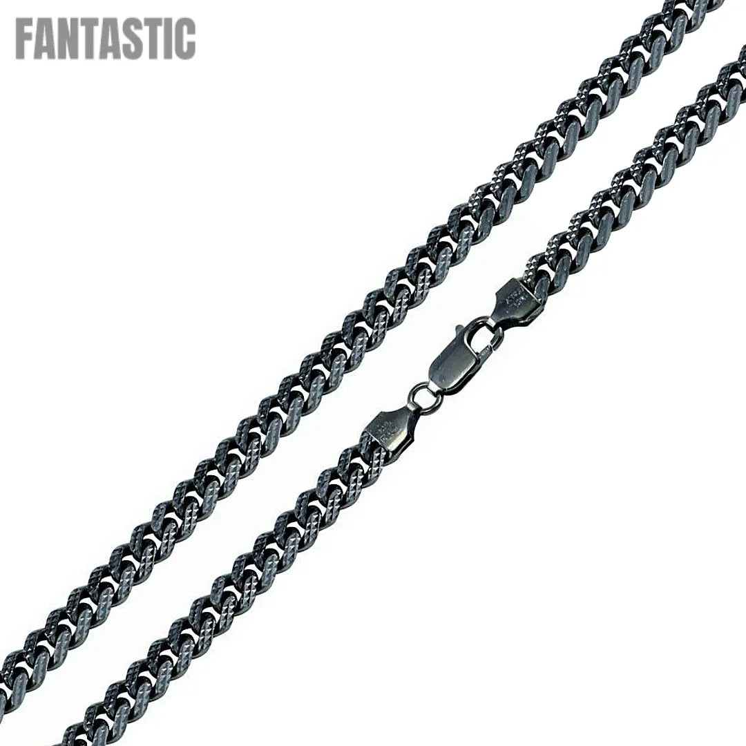 925 Sterling Silver Curb Pyramid Pave Chain or Bracelet Fantastic NYC