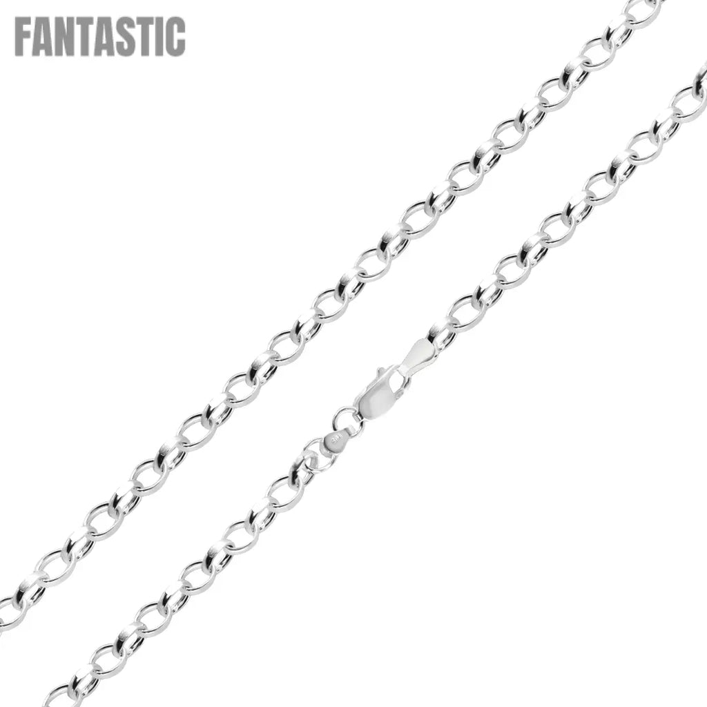 925 Sterling Silver Diamond Cut 4 Sided Oval Rolo Chains Fantastic NYC
