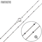 Rhodium Plated Diamond Cut Beaded Chains 1.4mm - CH451 RH | Silver Palace Inc. #plating_rhodium