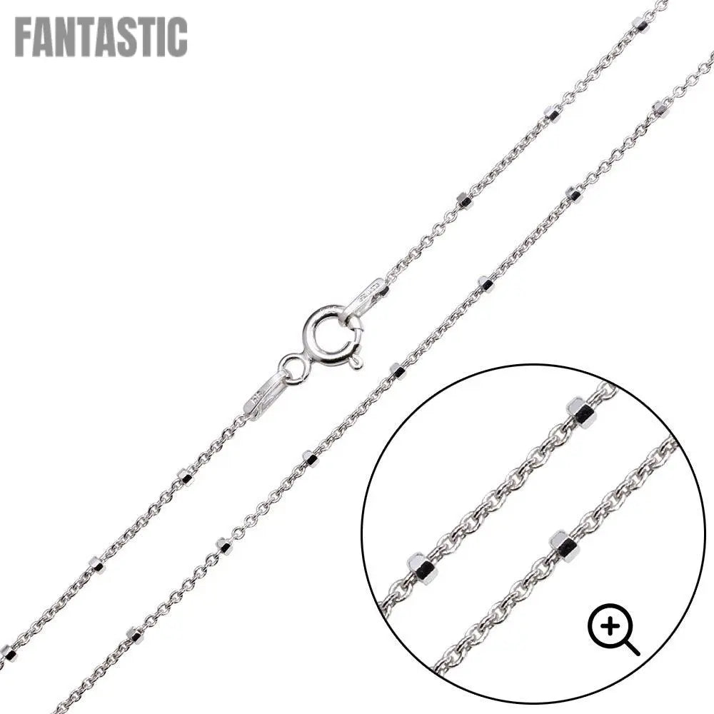 Rhodium Plated Diamond Cut Beaded Chains 1.4mm - CH451 RH | Silver Palace Inc. #plating_rhodium