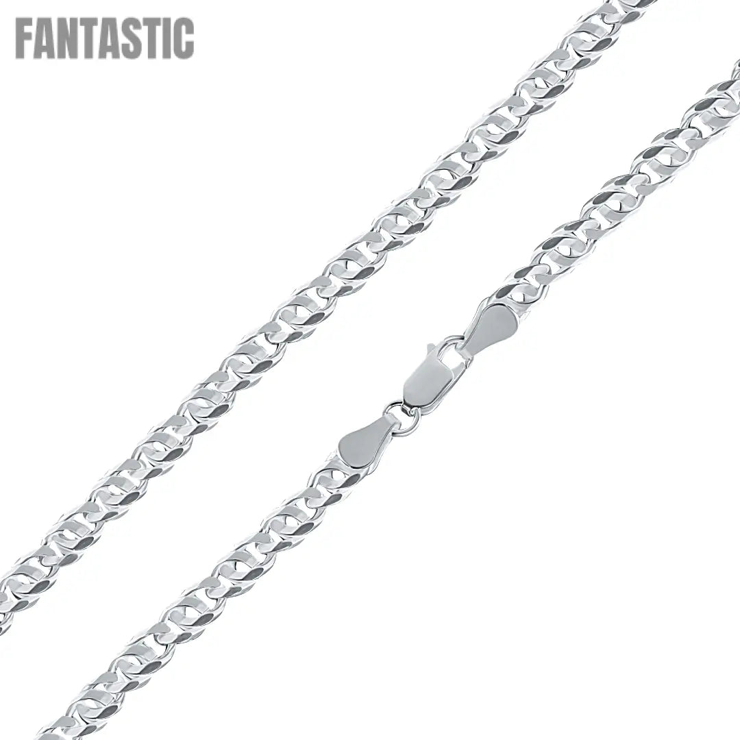 925 Sterling Silver Diamond Cut Bird Eye Curb Chain Fantastic NYC