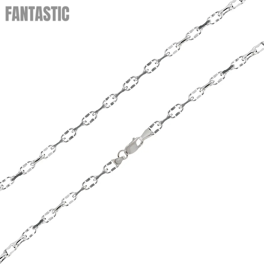 925 Sterling Silver Diamond Cut Dapped 4 Sided Forzatina Chain Fantastic NYC