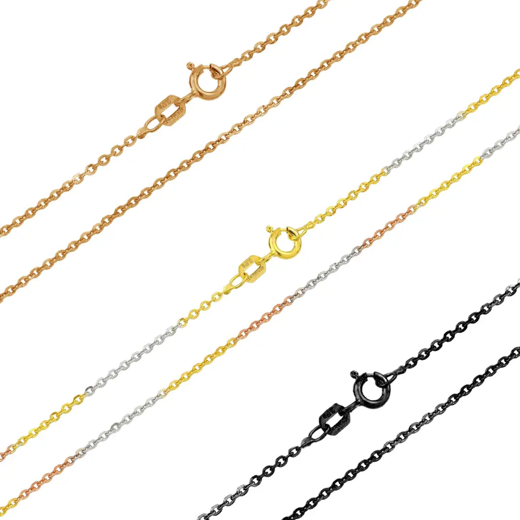925 Sterling Silver Diamond Cut Edge Rolo Chain Fantastic NYC
