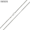 Cadena Coreana Plana de Plata de Ley 925 con Corte de Diamante