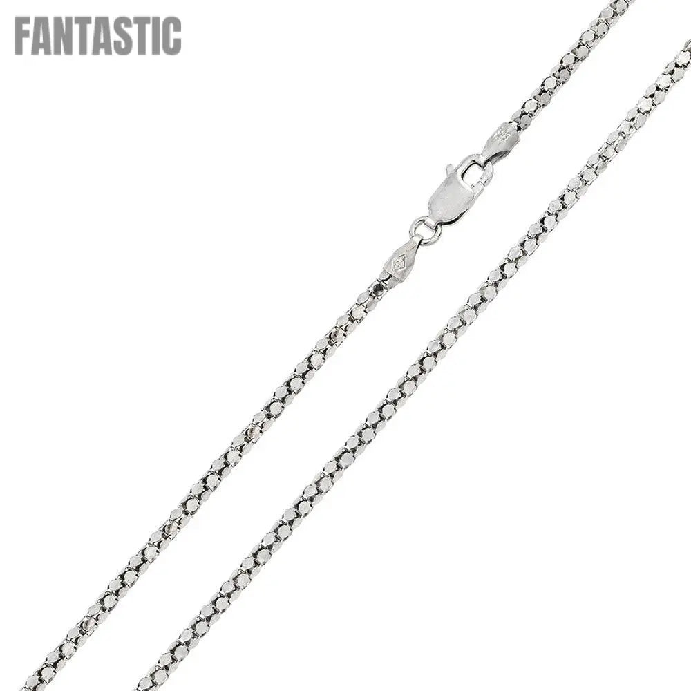 Silver 925 Rhodium Plated DC Flat Multi Disc Coreana 020 Chain 2mm - CH403 RH | Silver Palace Inc. #plating_Rhodium