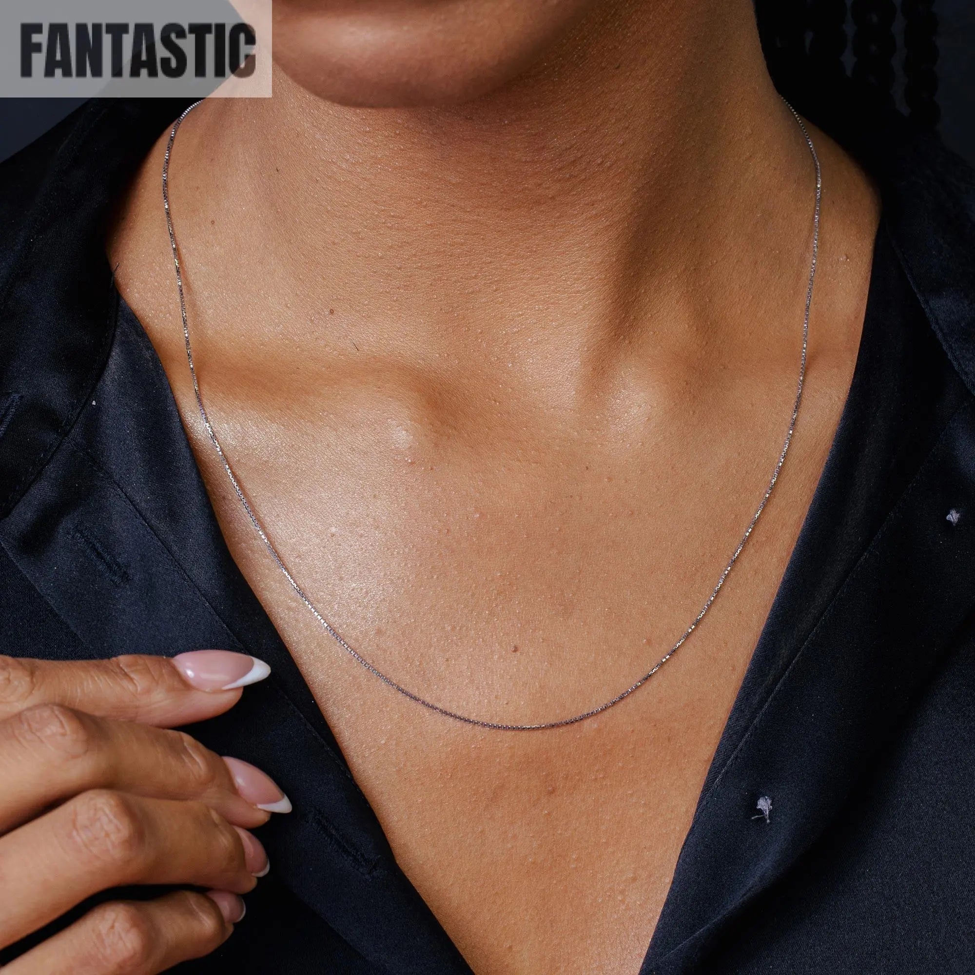 925 Sterling Silver Diamond Cut Greek Box Chain Fantastic NYC