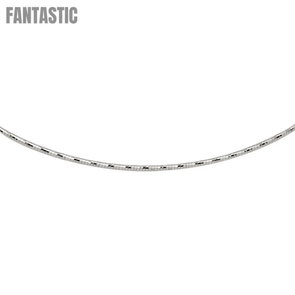Rhodium Plated 925 Sterling Silver DC Omega Box Chain 1.4mm - CH900 RH | Silver Palace Inc. #plating_rhodium