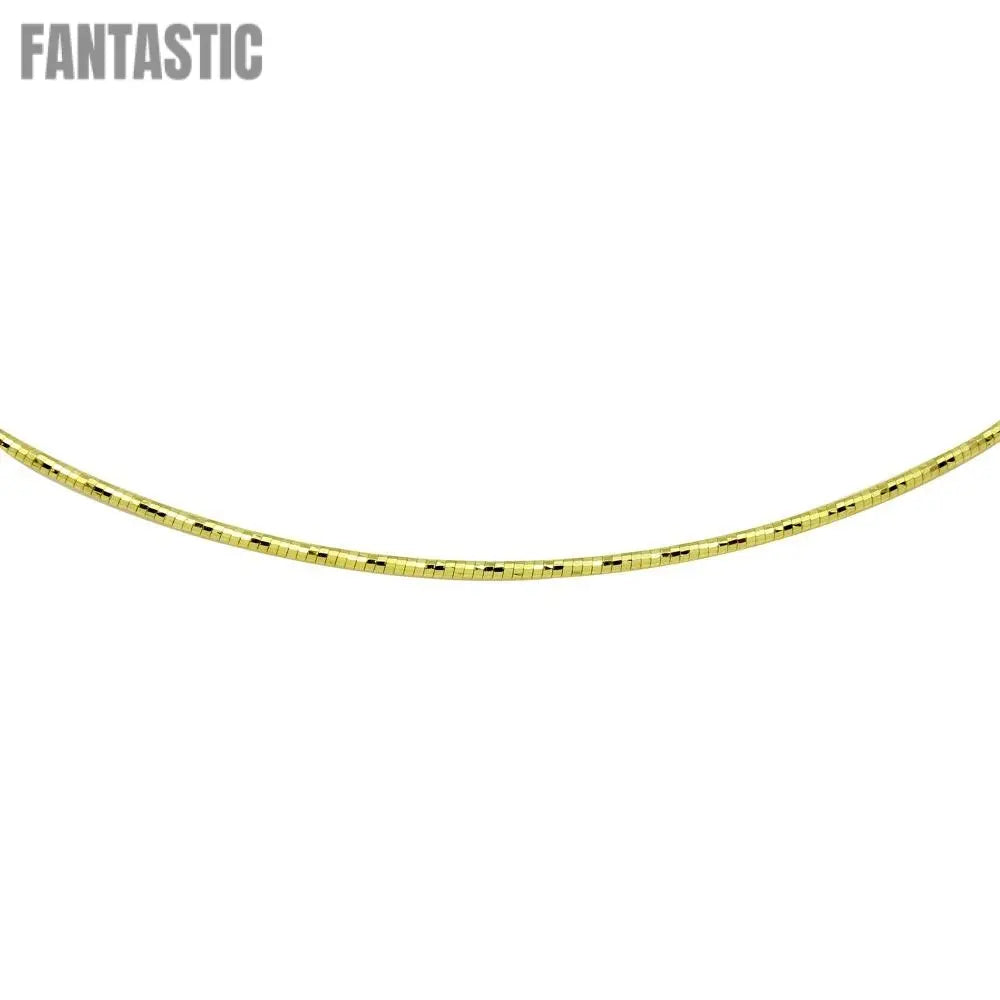 Silver 925 Gold Plated DC Omega Box Chain 1.4mm - CH901 GP | Silver Palace Inc. #plating_gold